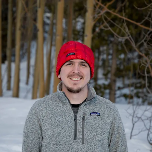 Nathan Bland outdoors in winter
